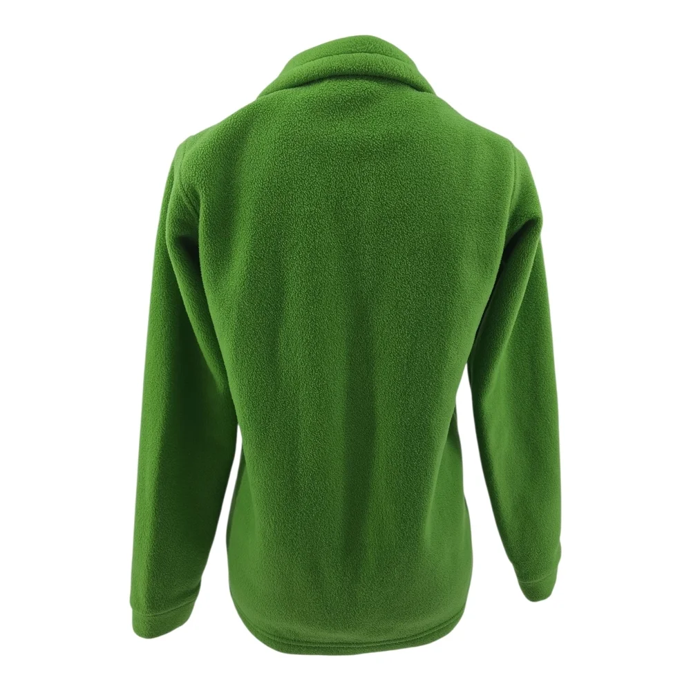Columbia Green Fleece Jacket Girls Size Large Full Zip Front Zip Pockets
